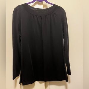 Exclusively Misook black long sleeved shirt